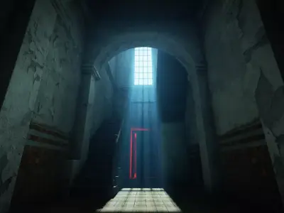 Abandoned house Low-poly 3D model