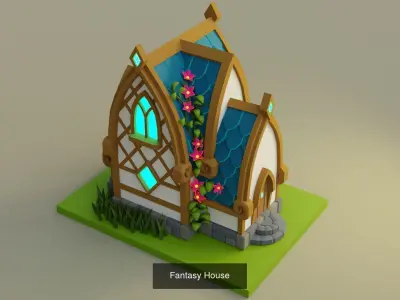 Fantasy House Collection 3D Model Pack