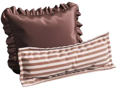 Set decorative pillows 3 3D model