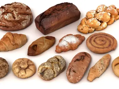 Bread And Pastry Collection 3 3D model