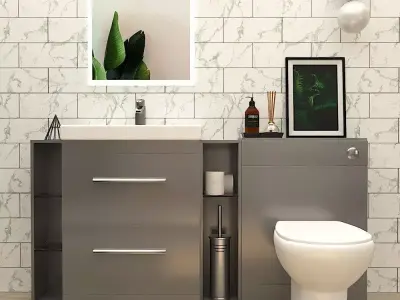 Fitted bathroom furniture 3D model