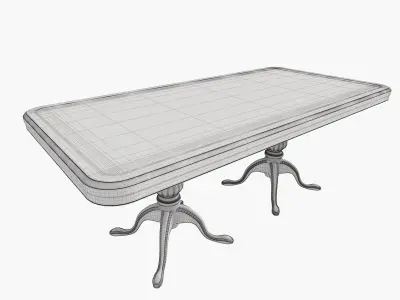 Mahogany Dining Table 3D model