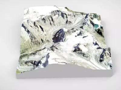 Mountain landscape Mont Collon Swiss Valais Alps 3D model