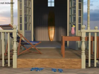  Beach Hut with Patio Zone 