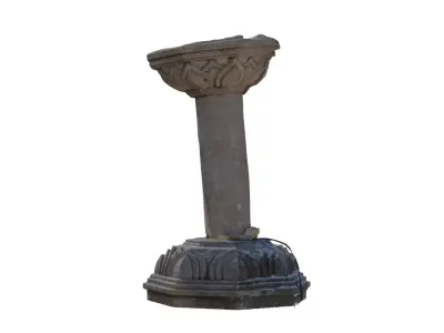 3D Stone Lantern Column model 3D model