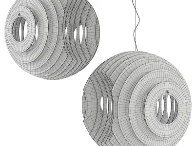 Supernova Pendant Light Low-poly 3D model