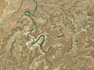 Canyonlands satellite utah river 3D model