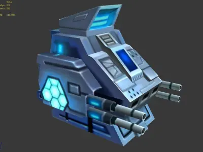 Rotating turret - frozen type 01 3D model