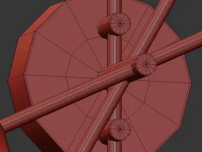 TRAPEZE four light wall sconce in gold 3D model