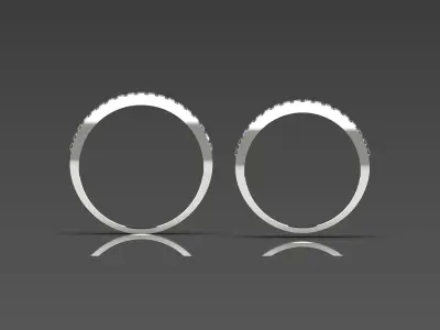 wedding couple ring cr0006 3D print model