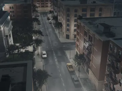 Old city street Assets  Low-poly 3D model