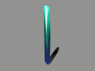 Crystal Set sword Low-poly 3D model
