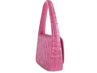 Balenciaga Monaco Small Sling Bag Quilted Pink Low-poly 3D model