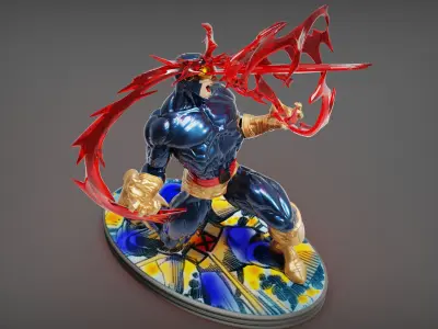 Cyclops character from street fighter 3D print model