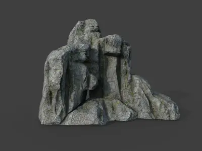 Cliff Rock 2-2 Low-poly 3D model