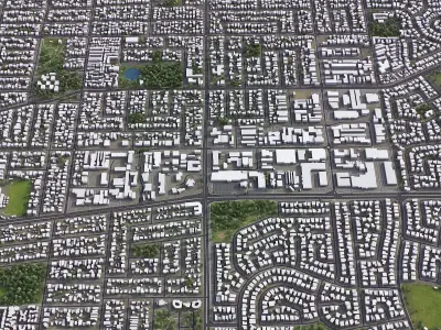 Melville - 3D City Model Low-poly 3D model