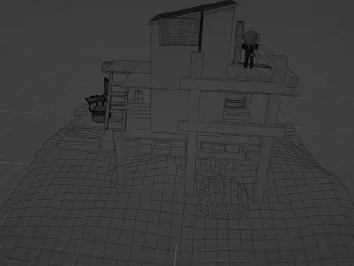 stylized cabin 3d model 3D model