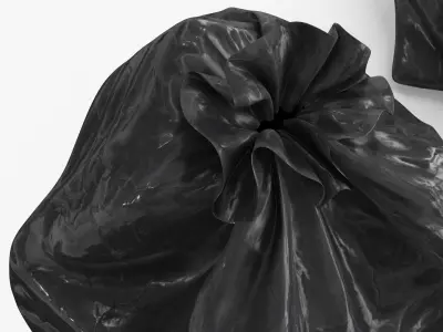Garbage Bag Set of 3 Low-poly 3D model