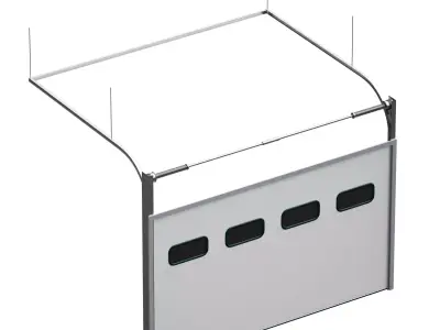 Sectional garage automatic gates with opening option Kit 3D model