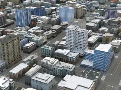 City 102 Low-poly 3D model