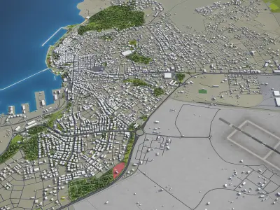 Bandirma - City 3D Model Low-poly 3D model