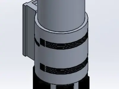 Lightsaber water pump with electric motor 3D print model