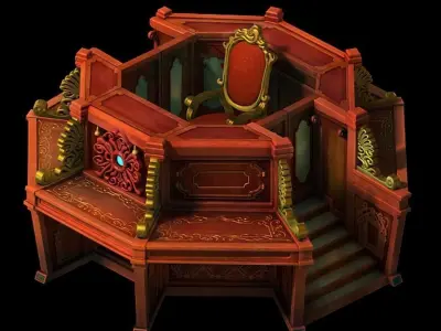 Game Advanced Library Area - Library Reading Center 3D model