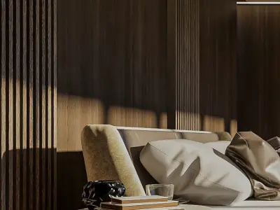 3D bedroom interior model 3D model