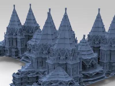 Angelic Cathedral High Rise Mass structure 4 3D model