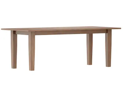 Basque Grey Wash Dining Tables Crate and Barrel 3D model