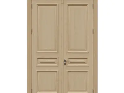 Classic wood doors 3D model