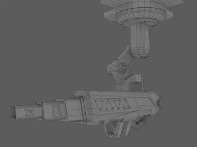 SCI FI TURRET GUN 3D  Low-poly 3D model