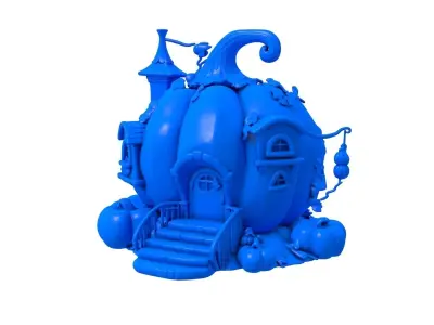 pumpkin home -  pumpkin - home - Whimsical Pumpkin  3D print model