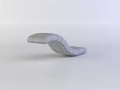 Floating platform Low-poly 3D model