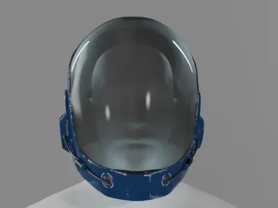 Sci-fi Helmet Low-poly 3D model