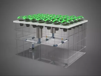AEROPONIC FARM MISTING CHAMBER NUTRIENT DELIVERY SPRAYER SYSTEM 3D model