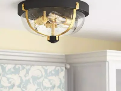 Lyndsey Light Lantern Bowl Flush Mount 3D model