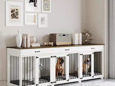 Dog Crate Furniture Low-poly 3D model