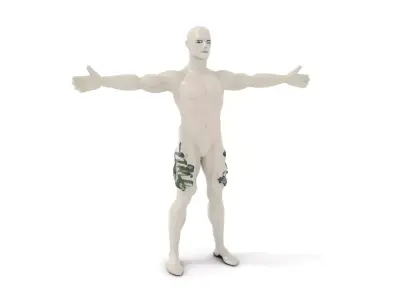 Metallic Mannequin model pack Low-poly 3D model