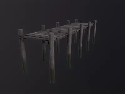 Dock 3D Model Low-poly 3D model