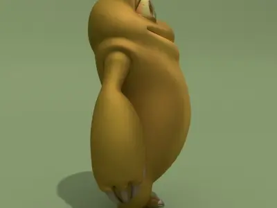 Nice Cartoon Monster Low-poly 3D model