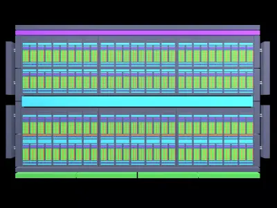 GPU Pascal GP100 Architecture v1 002 Low-poly 3D model