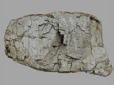 3d scanned cliff face J 3D model