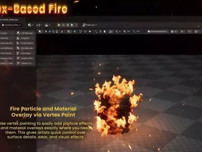 Realistic Fire VFX Low-poly 3D model