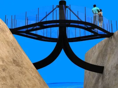 Bridge design Free 3D model