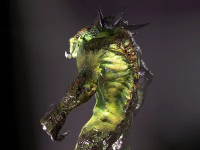 Sci-Fi Monster Hunter Low-poly 3D model