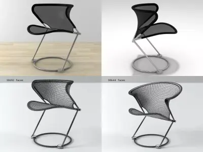 N C 811-1 four different chairs 3D model