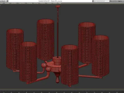 Chandeliers 3d models Collection 10 models Low-poly 3D model 4
