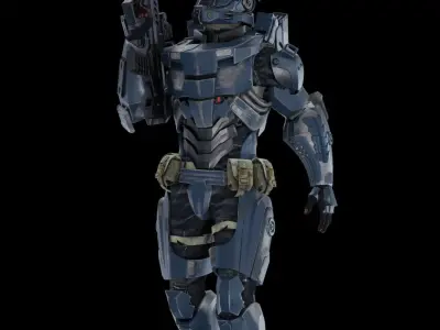 Sci-fi Armored Soldier 3D model
