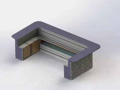 MINIBAR door with window 3D print model